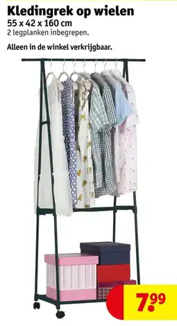 Kruidvat Kledingrek op wielen aanbieding