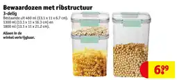 Kruidvat Bewaardozen met ribstructuur aanbieding