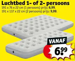 Kruidvat Luchtbed 1- of 2- persoons aanbieding