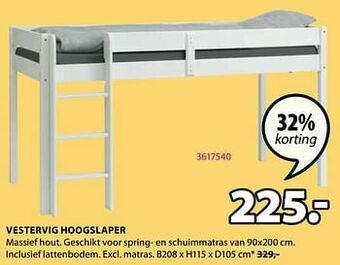 Jysk Vestervig hoogslaper aanbieding