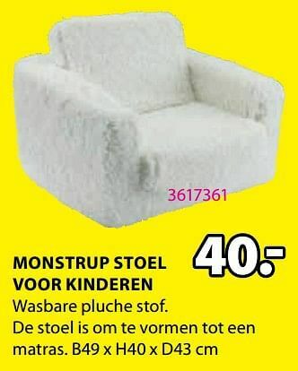 Jysk Monstrup stoel voor kinderen aanbieding