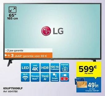 Carrefour Lg 65up75006lf aanbieding