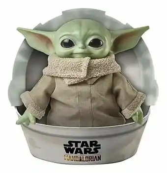Dreamland Knuffel Disney Star Wars Baby Yoda 28 cm aanbieding