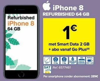 Carrefour Apple iphone 8 refurbished 64 gb aanbieding