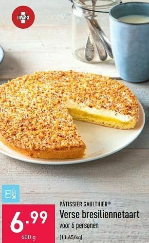 ALDI Verse bresiliennetaart aanbieding