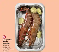 Delhaize XXL gamba's voor de barbecue aanbieding