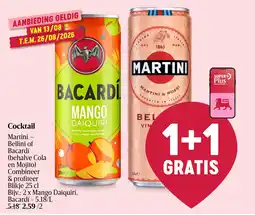 Delhaize Cocktail Martini - Bellini of Bacardí aanbieding