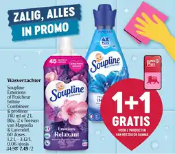 Delhaize Wasverzachter Soupline aanbieding
