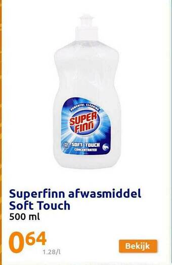 Action Superfinn Afwasmiddel Soft Touch aanbieding