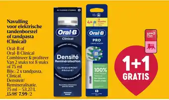 Delhaize Navulling voor elektrische tandenborstel of tandpasta (Clinical) aanbieding