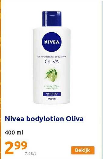 Action Nivea Bodylotion Oliva aanbieding