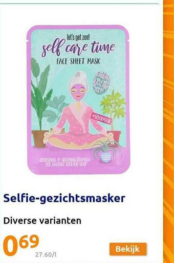 Action Selfie Gezichtsmasker aanbieding