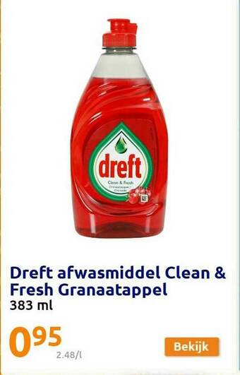 Action Dreft Afwasmiddel Clean & Fresh Granaatappel aanbieding