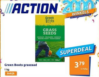 Action Green Boots Graszaad aanbieding