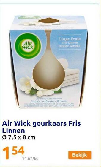 Action Air Wick Geurkaars Fris Linnen aanbieding