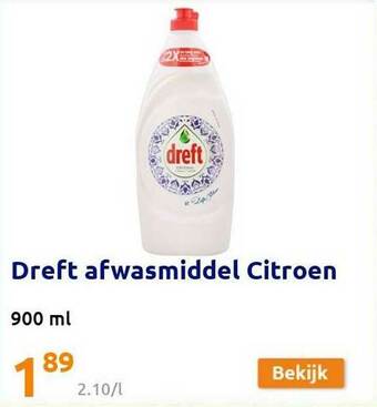 Action Dreft Afwasmiddel Citroen aanbieding