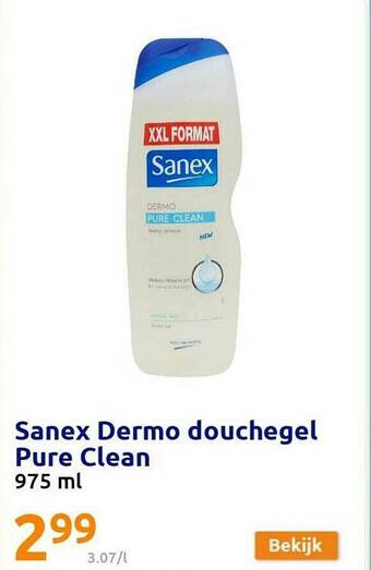 Action Sanex Dermo Douchegel Pure Clean aanbieding
