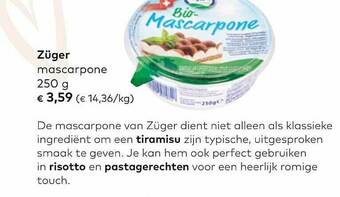 Bio Planet Züger Mascarpone aanbieding