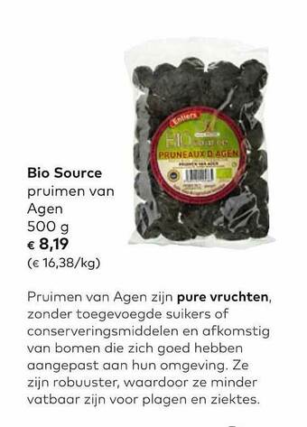 Bio Planet Bio Source Pruimen Van Agen aanbieding