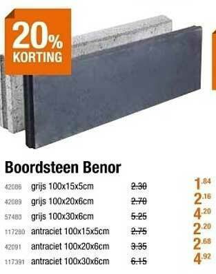 Cevo Boordsteen Benor aanbieding