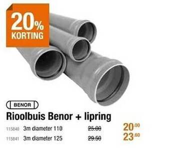 Cevo Rioolbuis Benor Lipring aanbieding