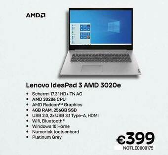 CompuDeals Lenovo Ideapad 3 Amd 3020e aanbieding