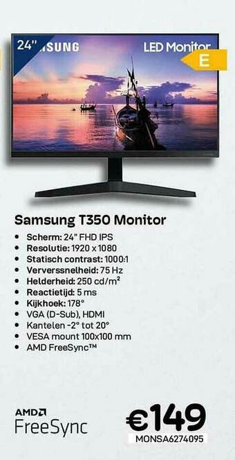 CompuDeals Samsung T350 Monitor aanbieding