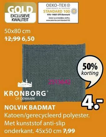 Jysk Nolvik badmat aanbieding
