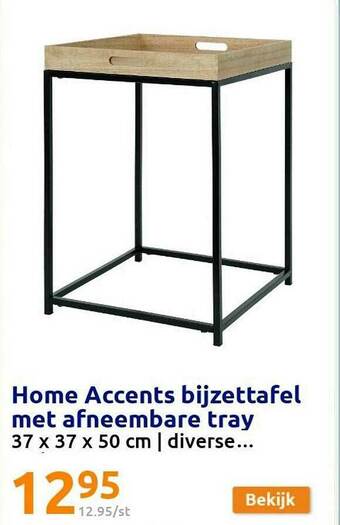 Action Home Accents Bijzettafel Met Afneembare Tray aanbieding