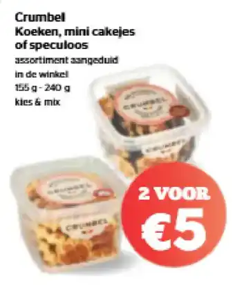 Crumbel koeken, mini cakejes of speculoos