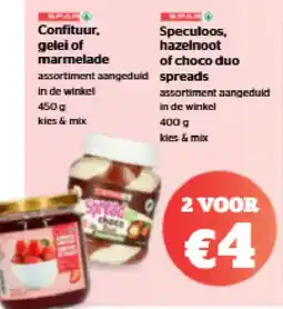 Spar Confituur, geleï of marmelade aanbieding