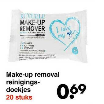 Wibra Make Up Removal Reinigingsdoekjes aanbieding