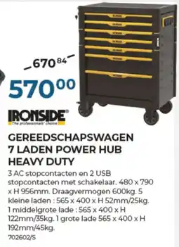 Meno Pro gereedschapswagen 7 laden power hub heavy duty aanbieding
