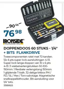 Meno Pro Doppendoos 60 stuks - 1/4" + bits flankdrive aanbieding