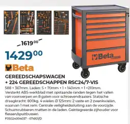 Meno Pro gereedschapswagen + 224 gereedschappen rsc24/7-vis aanbieding