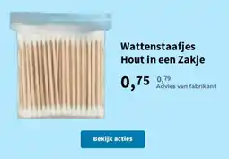 Plein.nl Wattenstaafjes Hout in een Zakje aanbieding