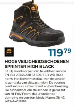 Meno Pro Hoge veiligheidsschoenen sprinter high black aanbieding