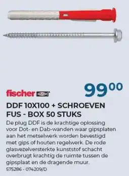 Meno Pro fischer ddf 10x100 + schroeven fus - box 50 stuks aanbieding