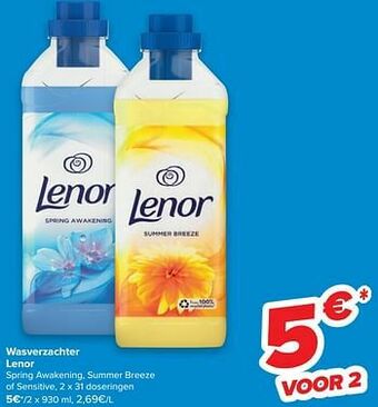 Carrefour Wasverzachter lenor aanbieding