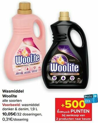 Carrefour Wasmiddel donker + denim aanbieding