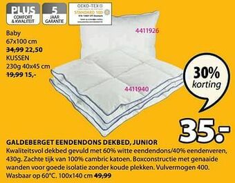 Jysk Galdeberget eendendons dekbed, junior aanbieding