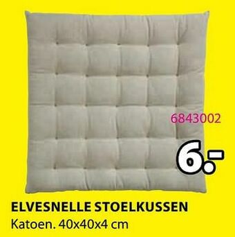 Jysk Elvesnelle stoelkussen aanbieding