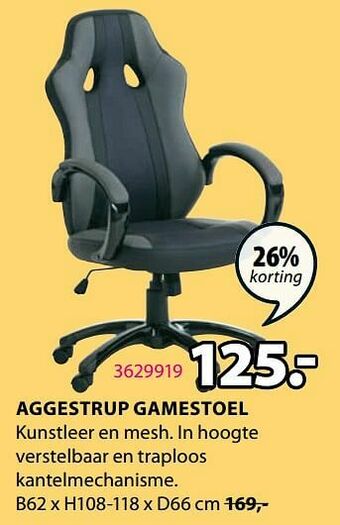 Jysk Aggestrup gamestoel aanbieding