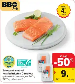 Carrefour Market Zalmpavé met vel aanbieding