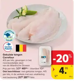 Carrefour Market Gekuiste tongen Carrefour aanbieding