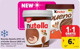 Roomijs Nutella of Kinder Bueno