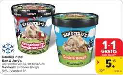 Carrefour Market Roomijs in pot Ben & Jerry's aanbieding