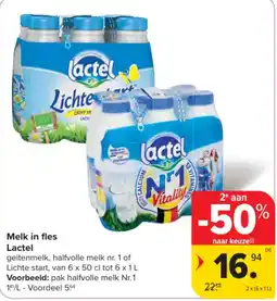 Carrefour Market Melk in fles Lactel aanbieding