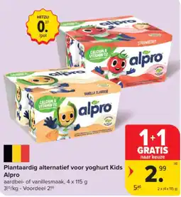 Carrefour Market Plantaardig alternatief voor yoghurt kids alpro aanbieding