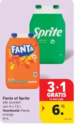 Carrefour Market Fanta of Sprite aanbieding